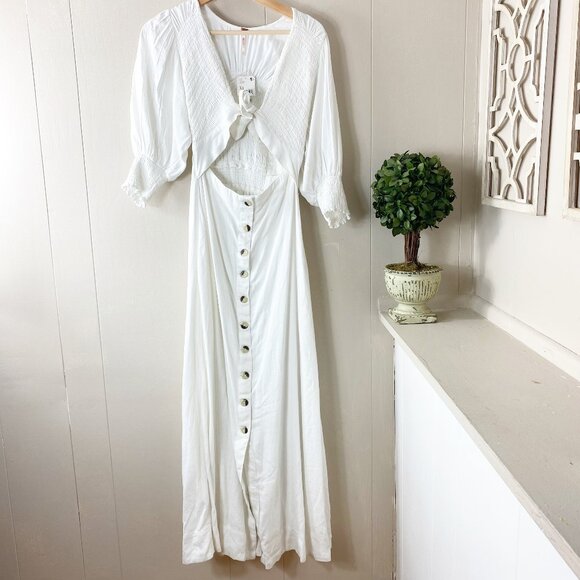 Free People Dresses & Skirts - NWT Free People White Maxi Dress Size X-Small